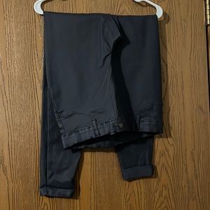 Super cute faux leather jeggings.